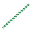 Picture of Fiesta Compostable Paper Smoothie Straws Green Stripes (Pack of 250) - FB148