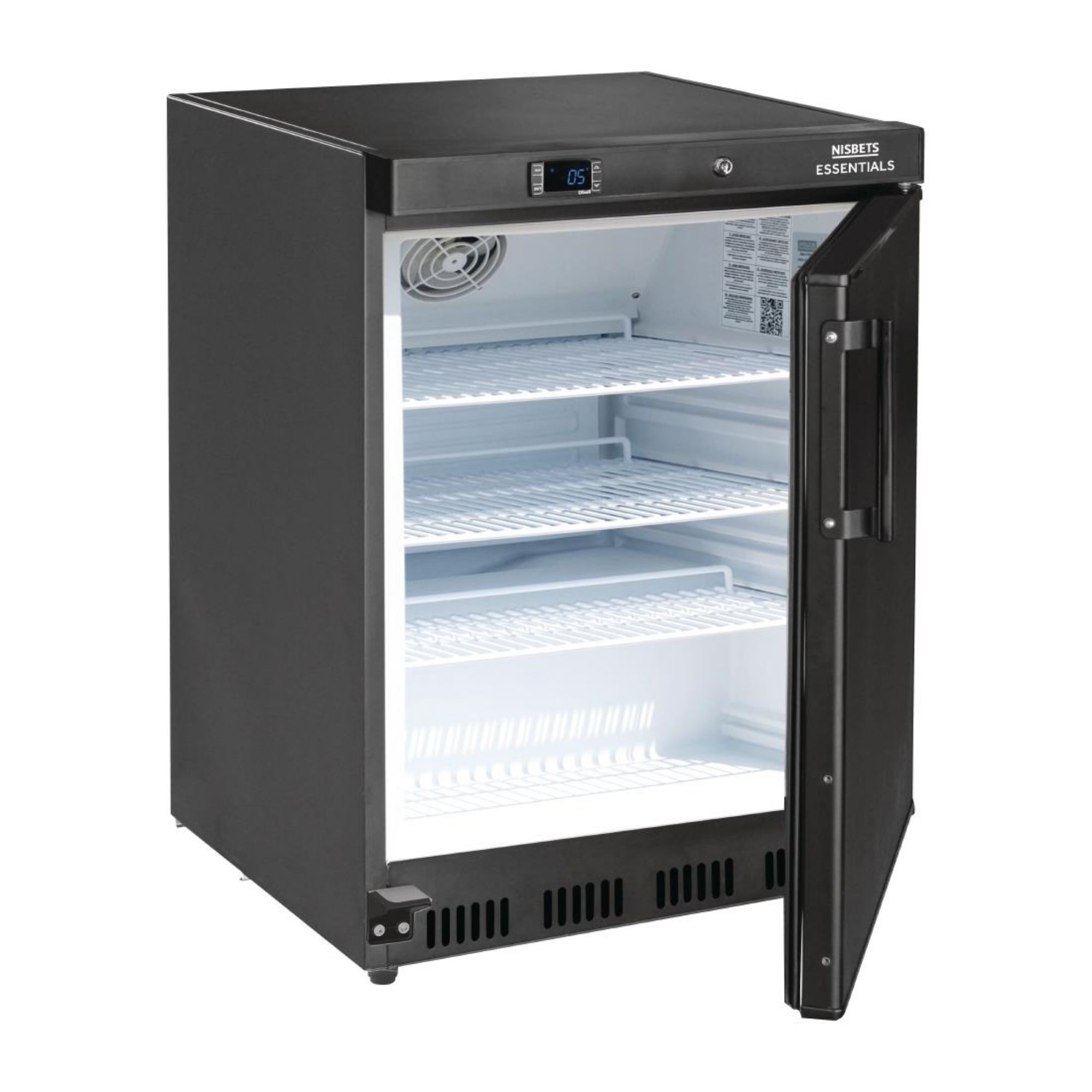 Picture of Nisbets Essentials Undercounter Refrigerator Black - 150Ltr