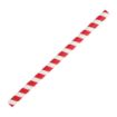 Picture of Fiesta Compostable Paper Smoothie Straws Red Stripes (Pack of 250) - FB147