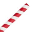 Picture of Fiesta Compostable Paper Smoothie Straws Red Stripes (Pack of 250) - FB147