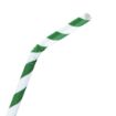 Picture of Fiesta Compostable Bendy Paper Straws Green Stripes (Pack of 250) - FB143