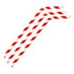 Picture of Fiesta Compostable Bendy Paper Straws Red Stripes (Pack of 250) - FB142