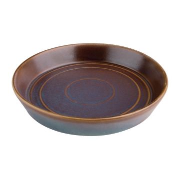 Picture of Olympia Cavolo Iridescent Flat Round Bowl - 220mm (Box 4)