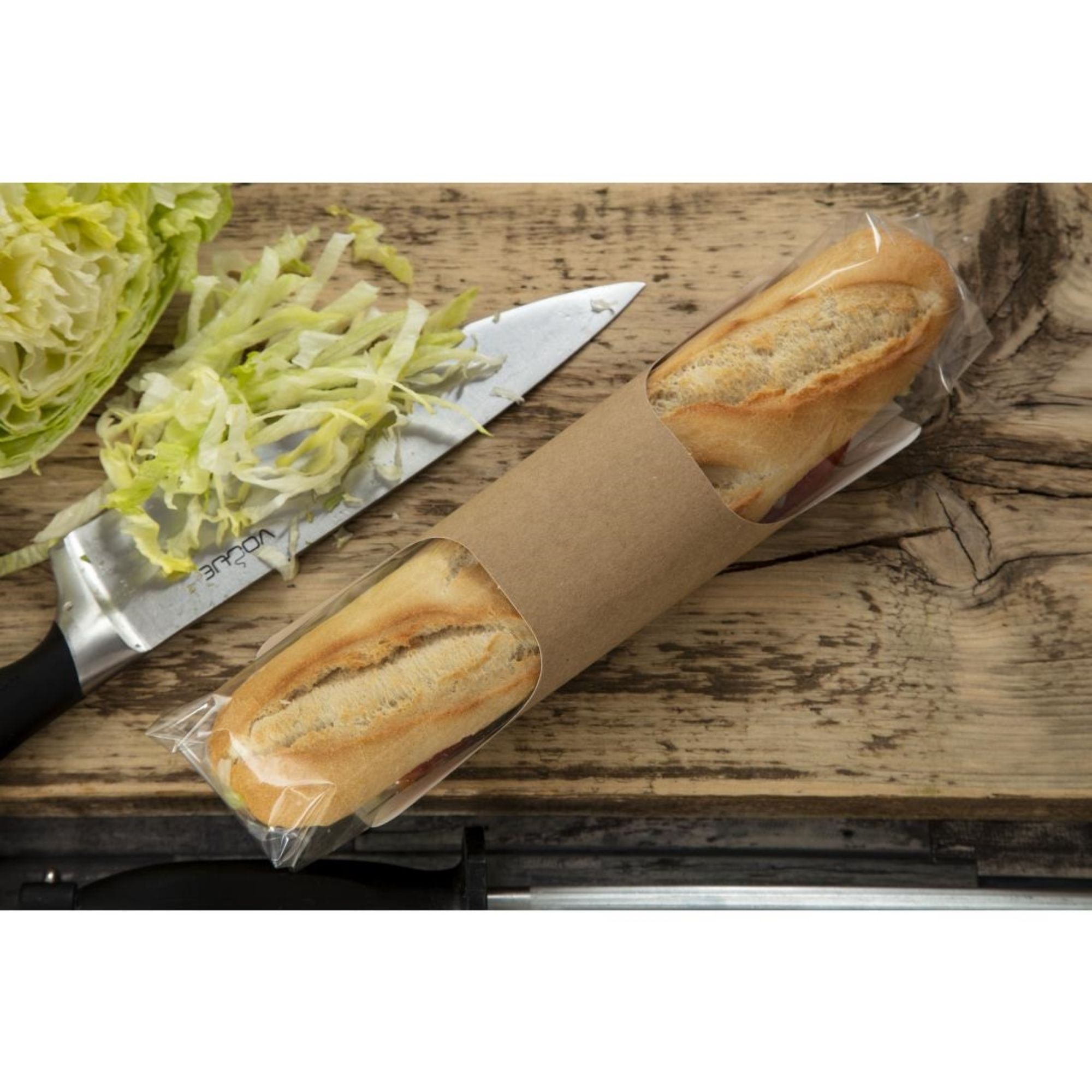 Picture of Colpac Clasp Clip Recyclable Kraft Baguette Packs (500 pack)