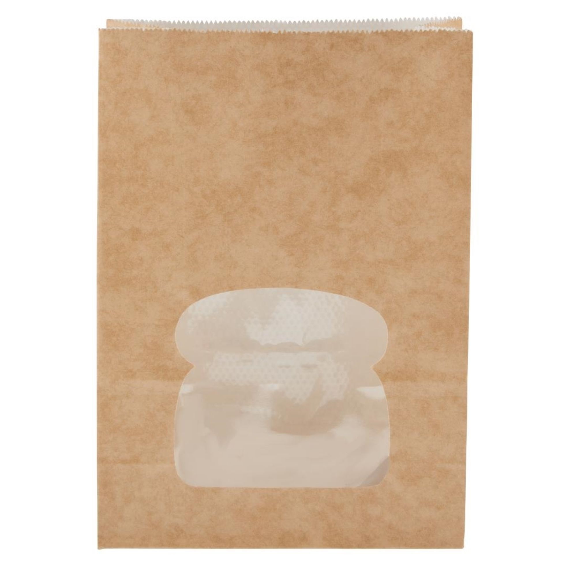 Picture of Colpac Recyclable Paper Sandwich Bags With Window Kraft (250 pack)