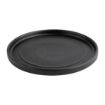 Picture of Olympia Cavolo Textured Black Flat Round Plate - 180mm (Box 6) - FD908