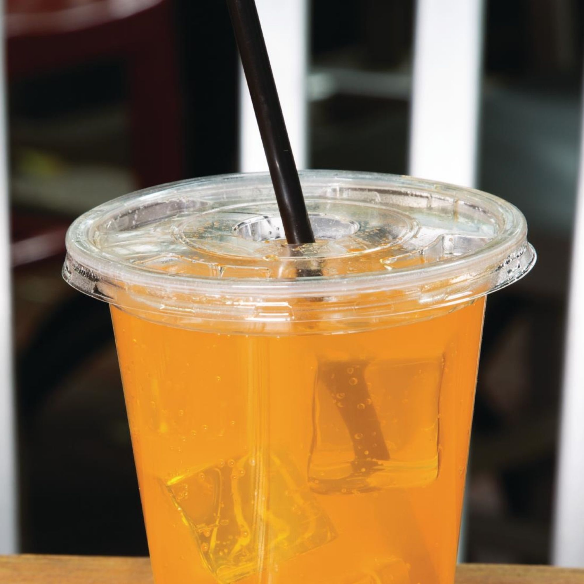 Picture of Fiesta Compostable PLA Cold Cup Flat Lids 12oz / 16oz / 20oz (Pack of 1000)