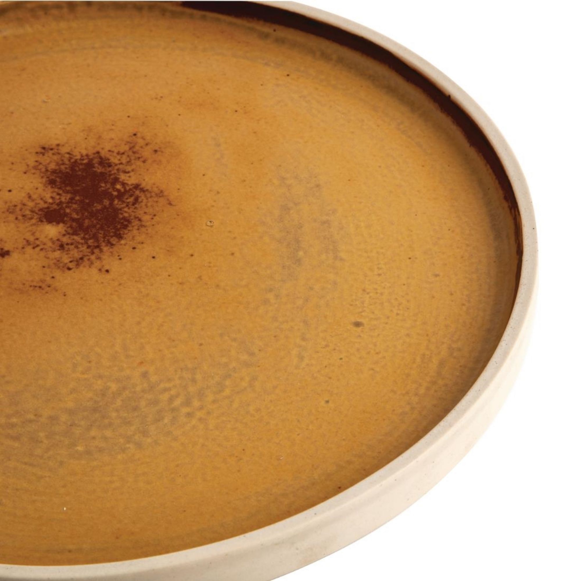 Picture of Olympia Canvas Flat Round Plate Sienna Rust 250mm (Pack of 6)