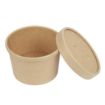 Picture of Colpac Recyclable Kraft Microwavable Soup Cup Lids 8oz and 12oz (Pack of 500) - FA367