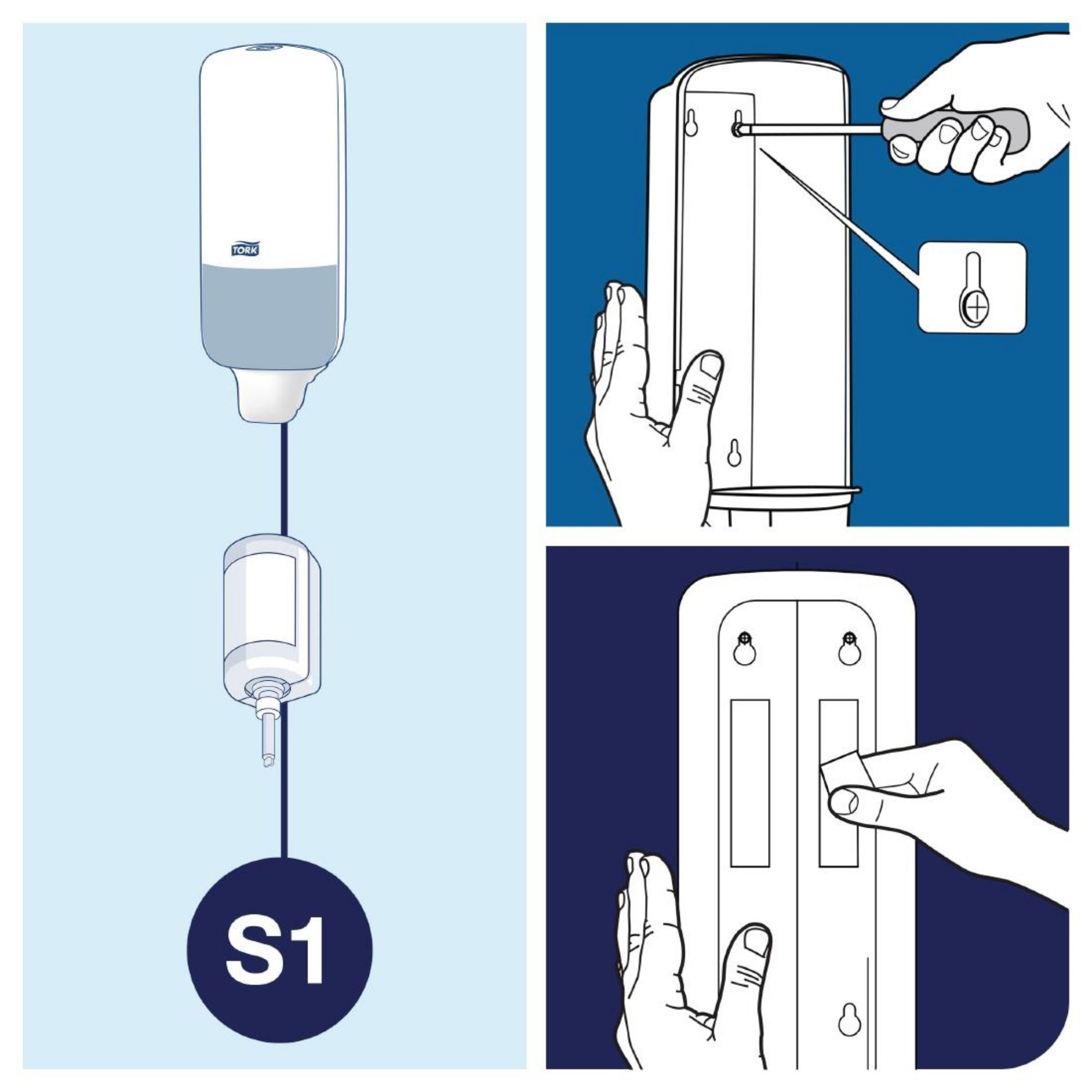 Picture of Tork Manual Liquid and Spray Soap Dispenser White 1Ltr White
