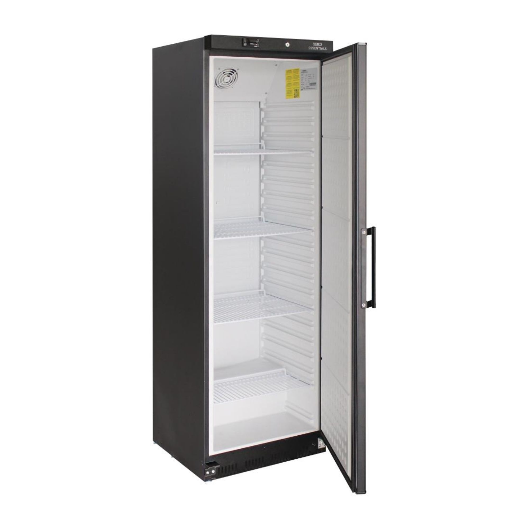 Picture of Nisbets Essentials Upright Refrigerator Black - 400Ltr