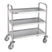 Picture of Vogue Stainless Steel 3 Tier Clearing Trolley Small - F993