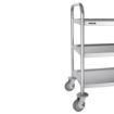 Picture of Vogue Stainless Steel 3 Tier Clearing Trolley Small - F993