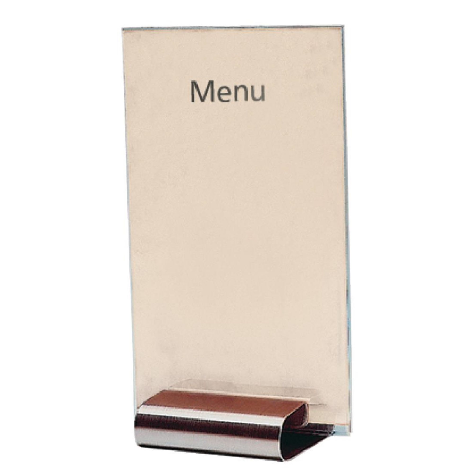 Picture of Olympia Curved Stainless Steel Menu Card Holder