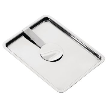 Picture of Olympia Curved Stainless Steel Tip Tray With Bill Clip