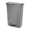 Picture of Rubbermaid Slim Jim Step On Front Step Pedal Bin Grey 90Ltr - DY117
