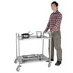 Picture of Vogue Stainless Steel 2 Tier Clearing Trolley Large - F998