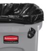 Picture of Rubbermaid Slim Jim Bin with Venting Channels Grey 87Ltr - F649