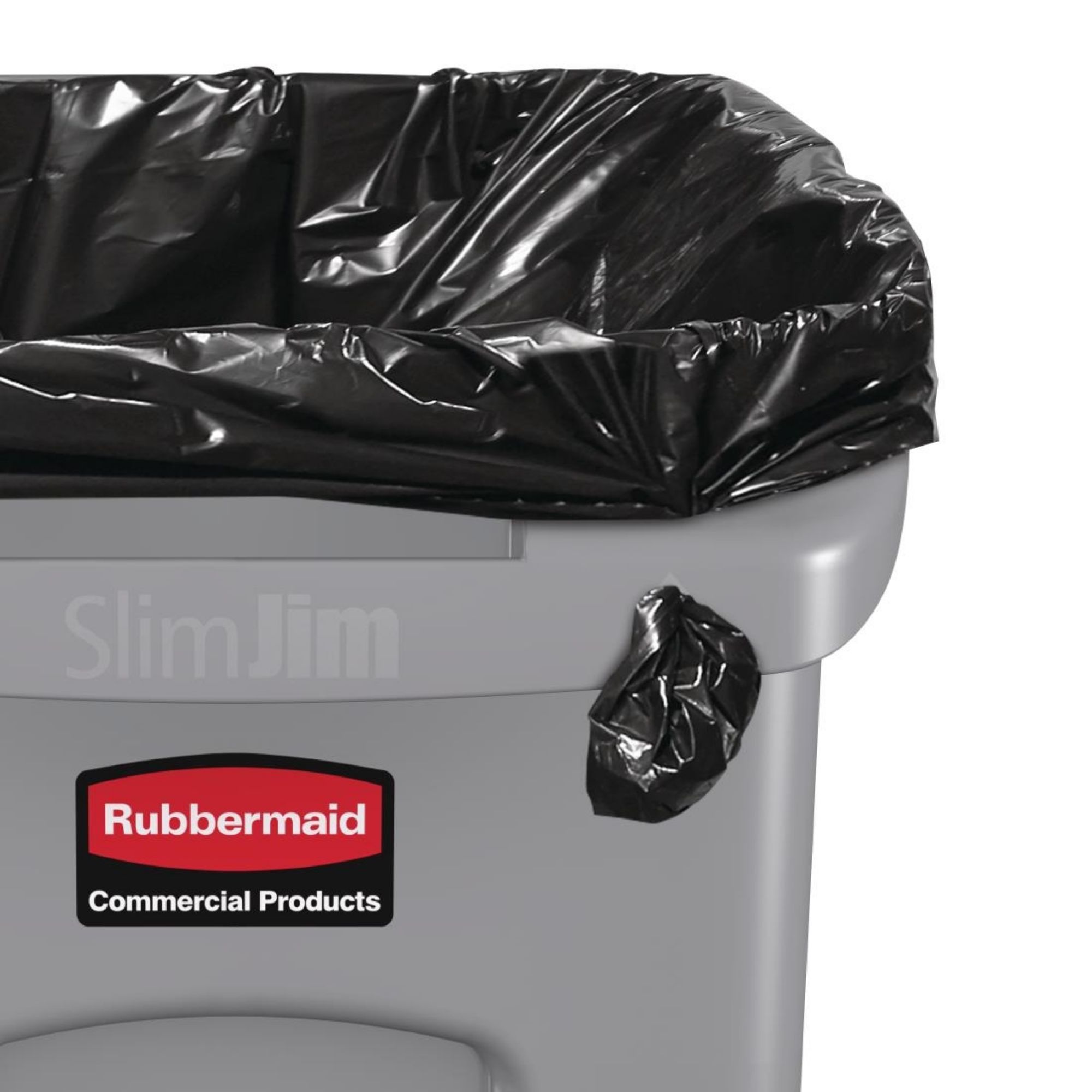 Picture of Rubbermaid Slim Jim Bin with Venting Channels Grey 87Ltr
