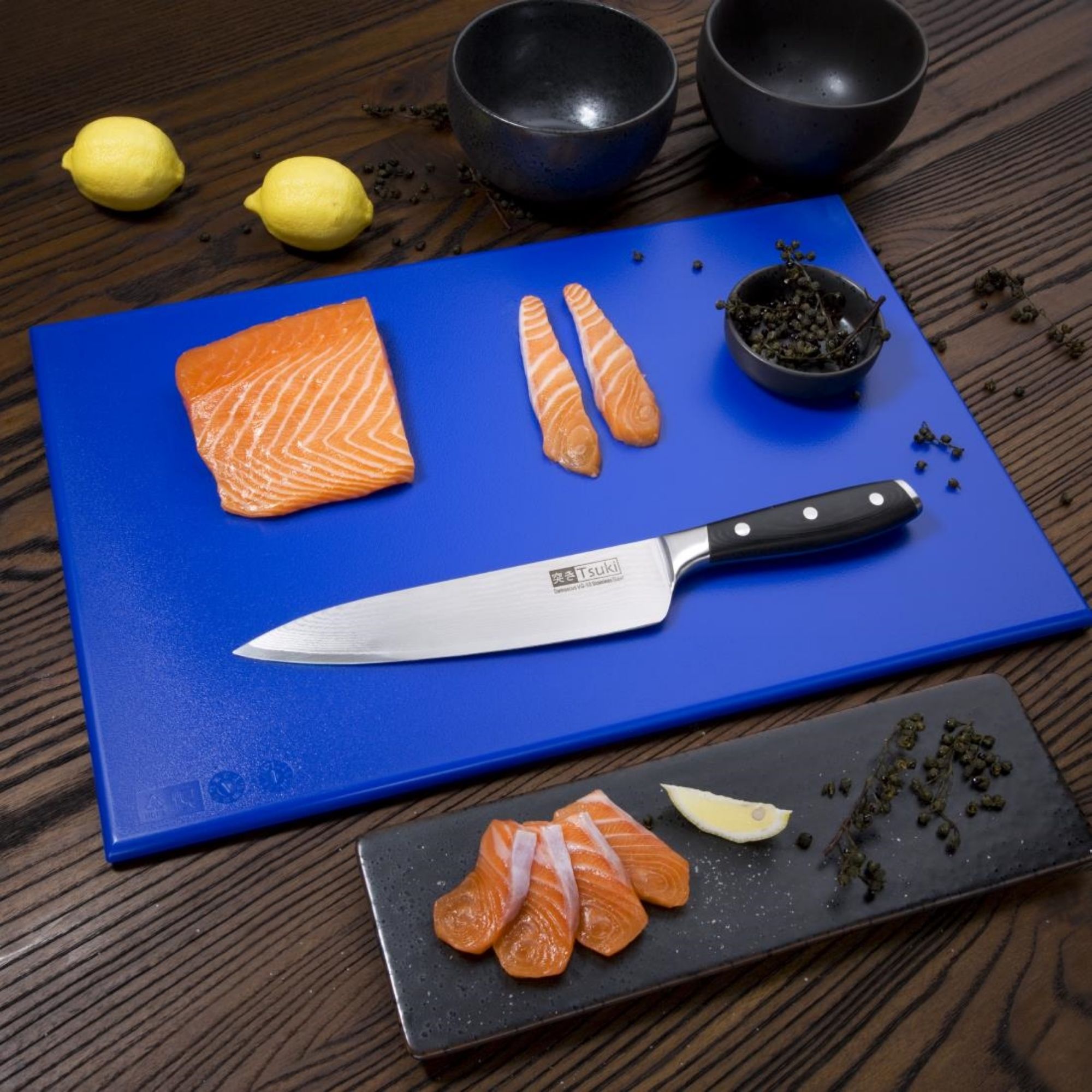 Picture of Hygiplas High Density Antibacterial Blue Chopping Board 455x305x12mm
