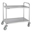 Picture of Vogue Stainless Steel 2 Tier Clearing Trolley Medium - F997