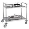 Picture of Vogue Stainless Steel 2 Tier Clearing Trolley Medium - F997