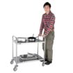 Picture of Vogue Stainless Steel 2 Tier Clearing Trolley Medium - F997