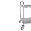 Picture of Vogue Stainless Steel 2 Tier Clearing Trolley Medium - F997