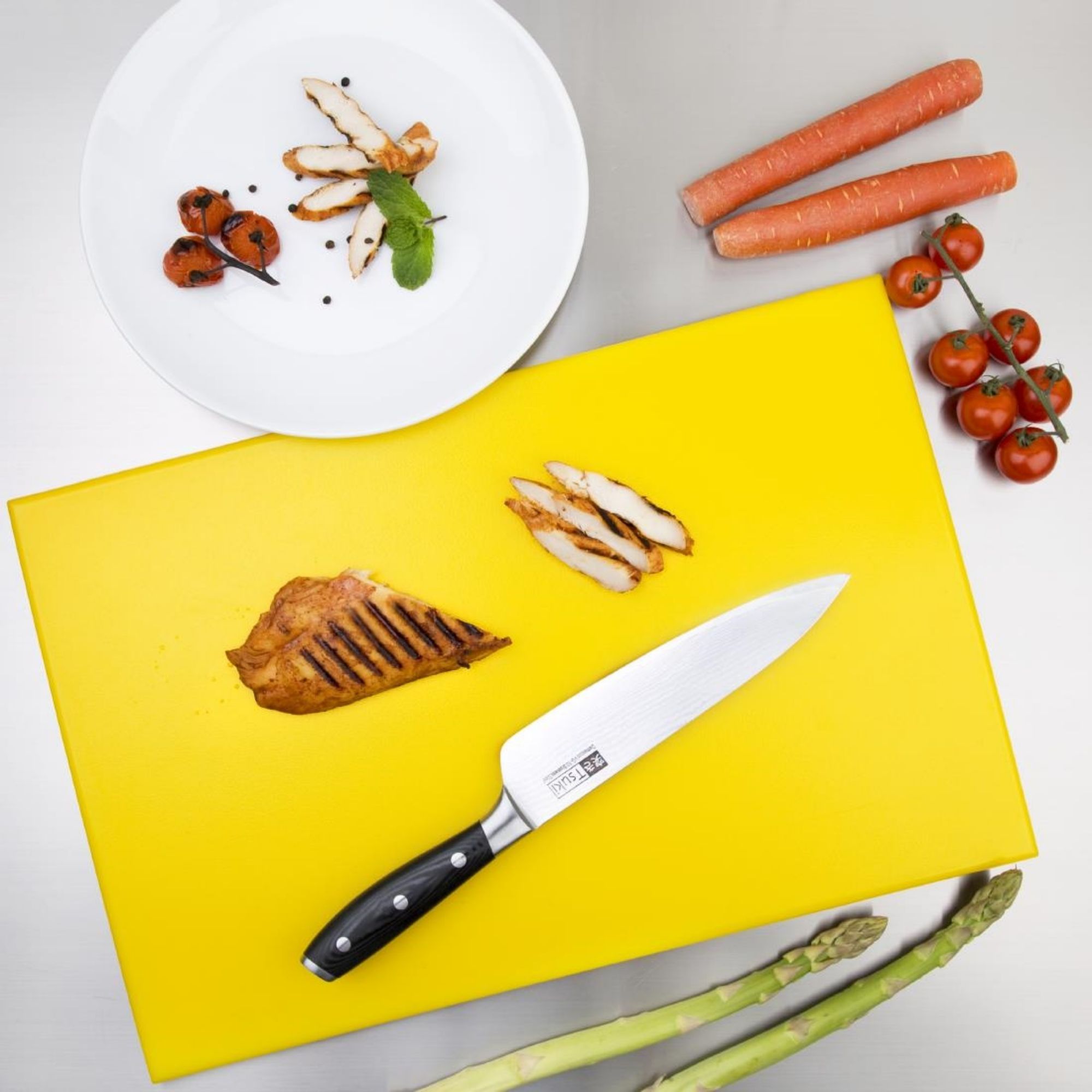 Picture of Hygiplas High Density Antibacterial Yellow Chopping Board 455x305x12mm