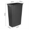Picture of Jantex Slim Bin Black 80Ltr - DX966