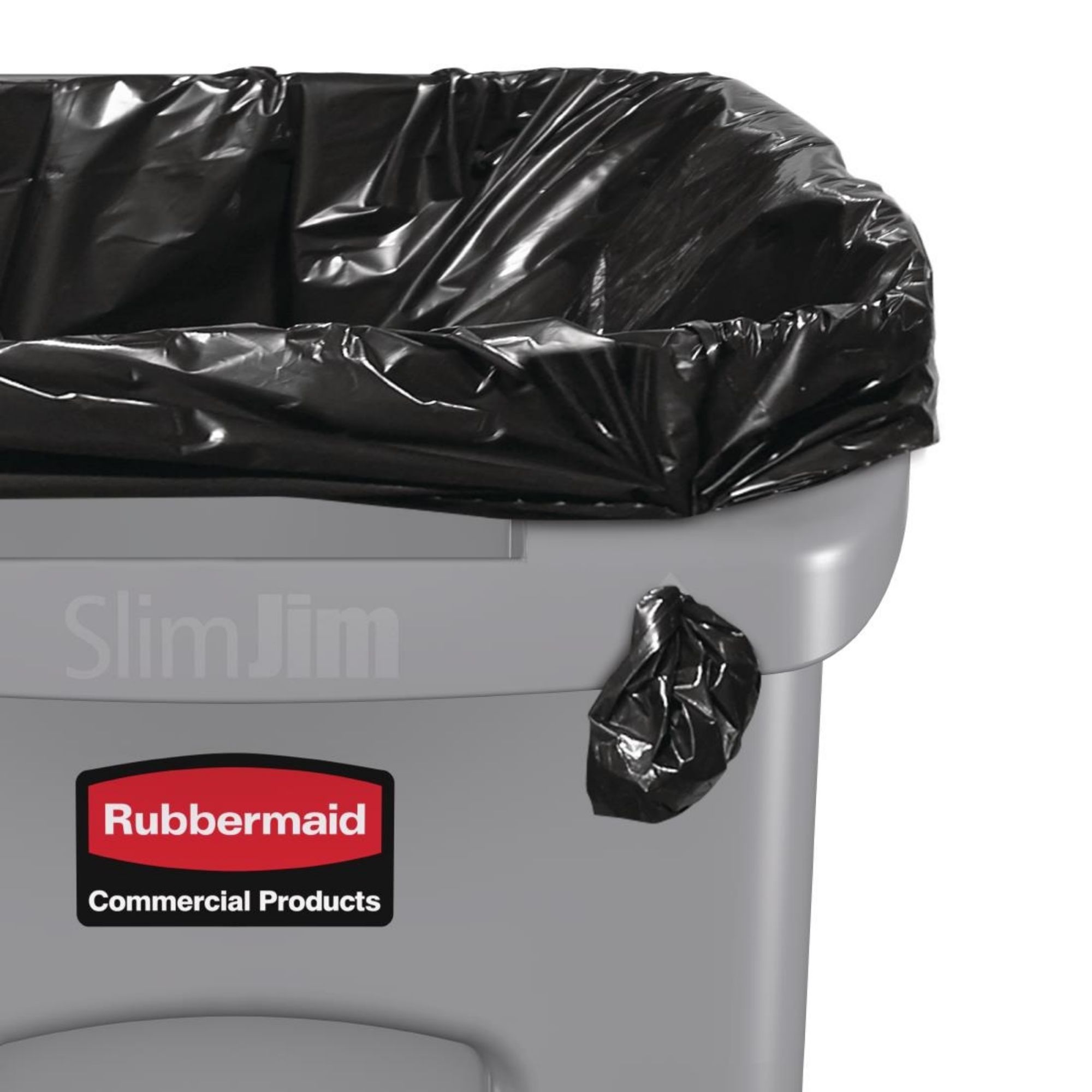 Picture of Rubbermaid Slim Jim Container with Venting Channels Grey 60Ltr