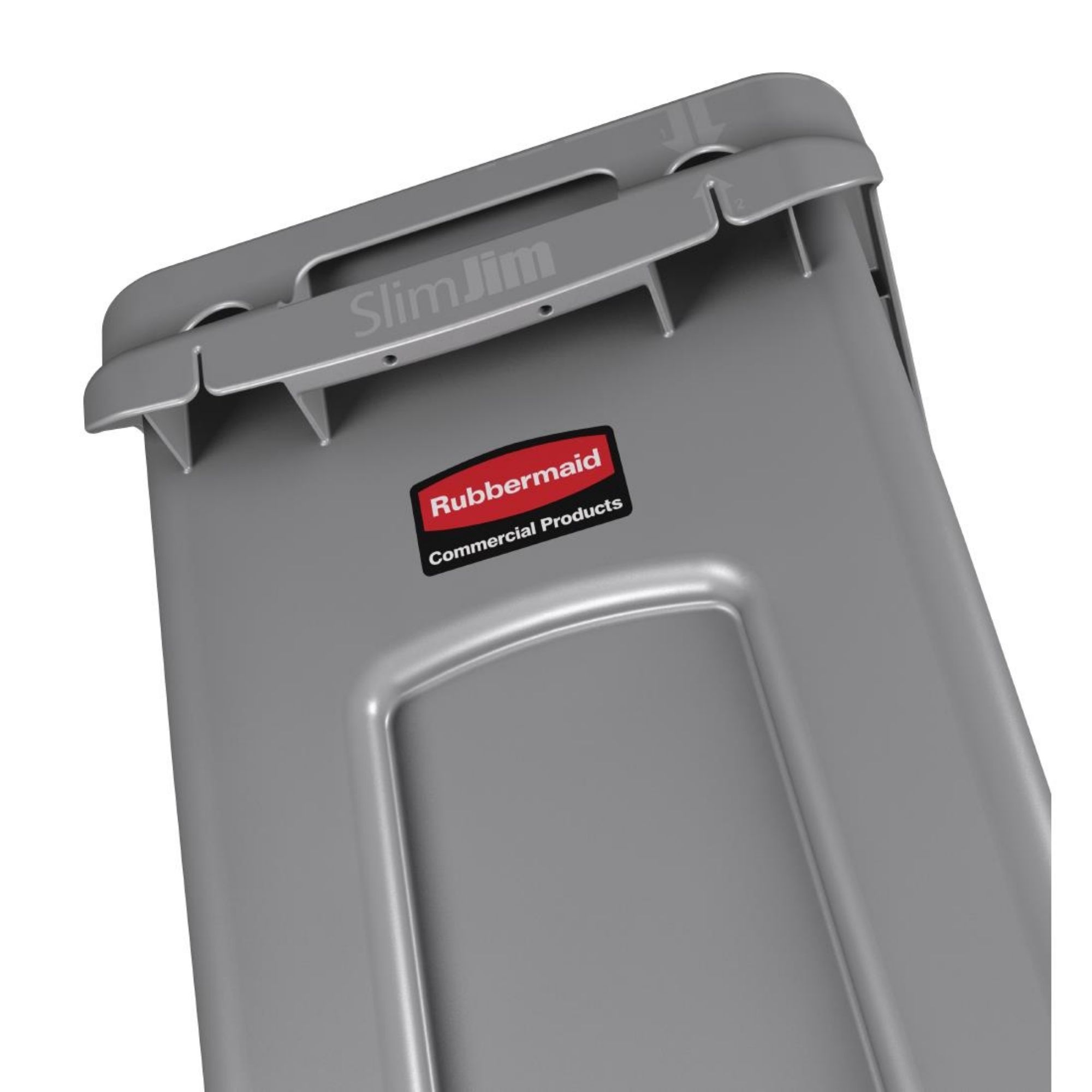 Picture of Rubbermaid Slim Jim Container with Venting Channels Grey 60Ltr