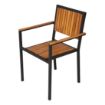 Picture of Bolero Steel & Acacia Armchair (Pack of 4) - DS151
