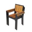 Picture of Bolero Steel & Acacia Armchair (Pack of 4) - DS151