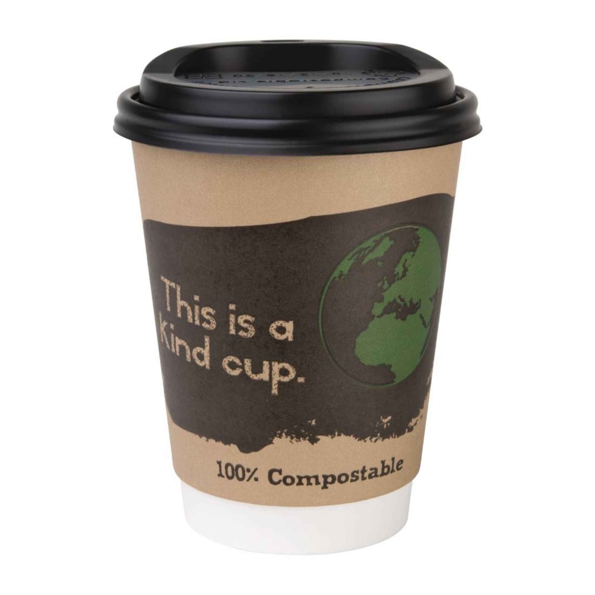 Picture of Fiesta Compostable Coffee Cup Lids 340ml / 12oz (Pack of 50)