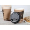Picture of Fiesta Compostable Coffee Cup Lids 340ml / 12oz (Pack of 50) - DS055