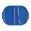 Picture of Olympia Kristallon Small Polycarbonate Compartment Food Trays Blue 322mm - DL129
