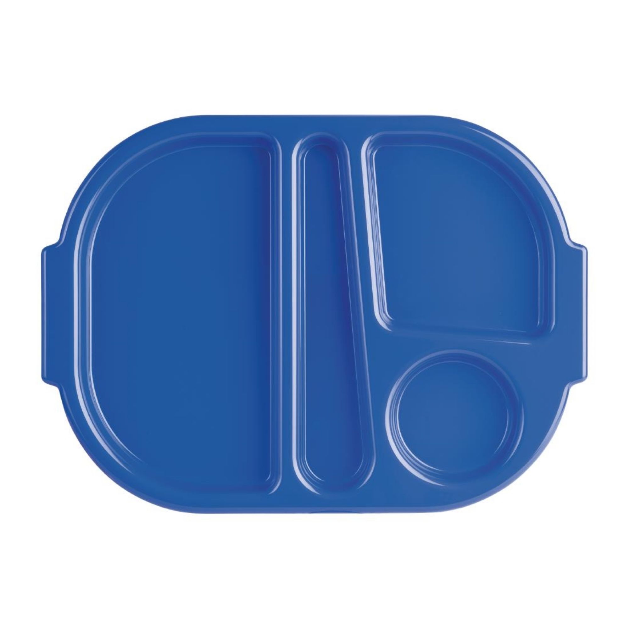 Picture of Olympia Kristallon Small Polycarbonate Compartment Food Trays Blue 322mm - DL129