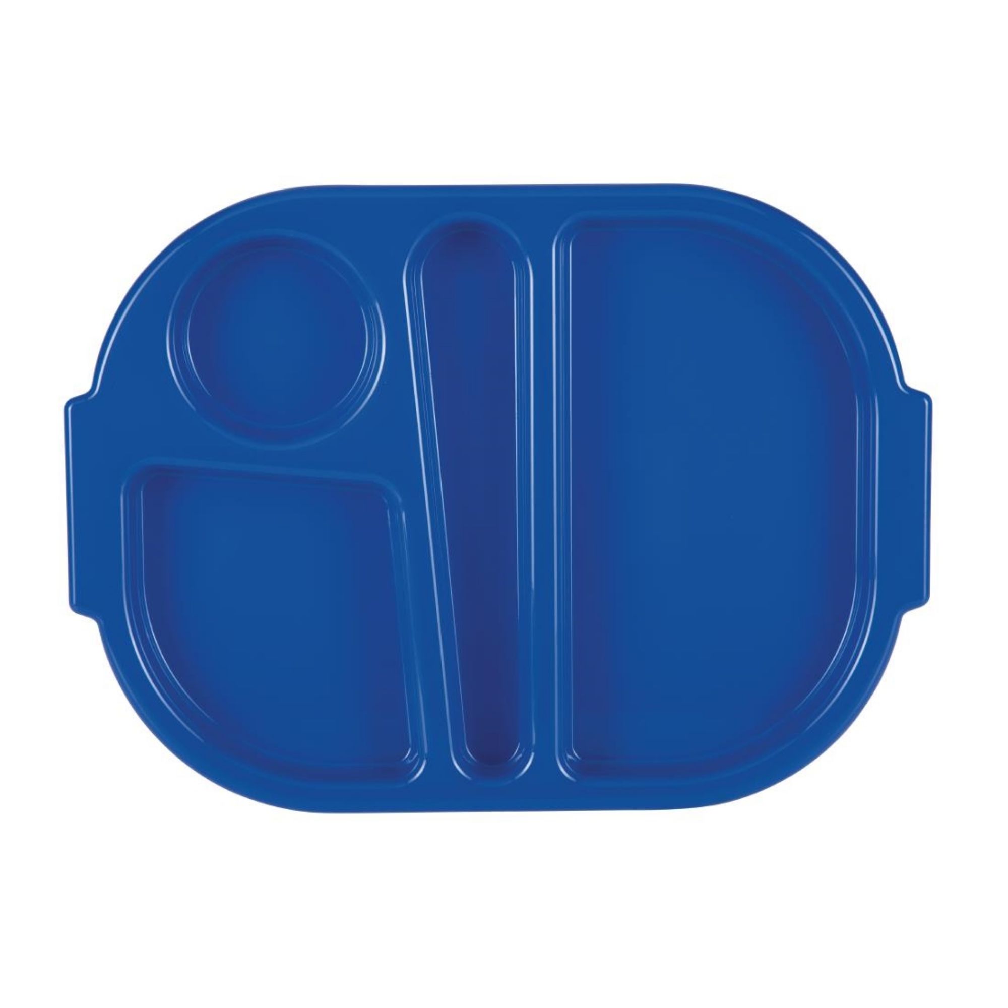 Picture of Olympia Kristallon Small Polycarbonate Compartment Food Trays Blue 322mm