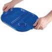 Picture of Olympia Kristallon Small Polycarbonate Compartment Food Trays Blue 322mm - DL129
