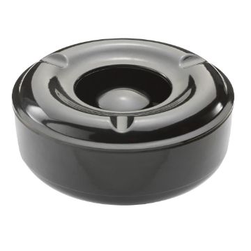 Picture of Beaumont Windproof Melamine Ashtray Black146mm