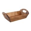 Picture of Acacia Wood Bread Basket with Handles - DL146