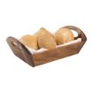 Picture of Acacia Wood Bread Basket with Handles - DL146