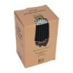 Picture of Fiesta Compostable Paper Cocktail Stirrer Straws Black (Pack of 250) - CY080