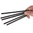 Picture of Fiesta Compostable Paper Cocktail Stirrer Straws Black (Pack of 250) - CY080