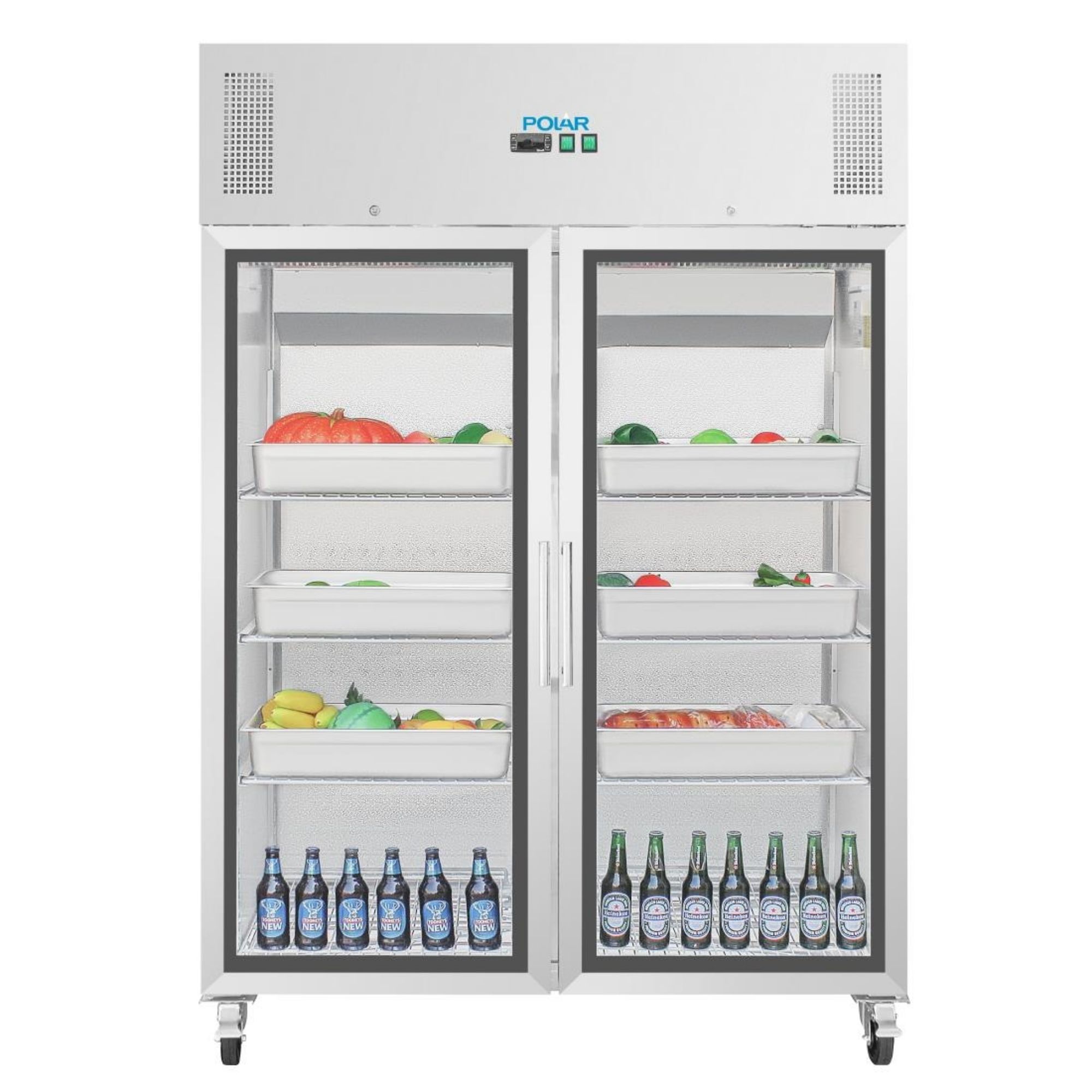 Picture of Polar G-Series Upright Double Door Gastro Display Fridge 1200Ltr