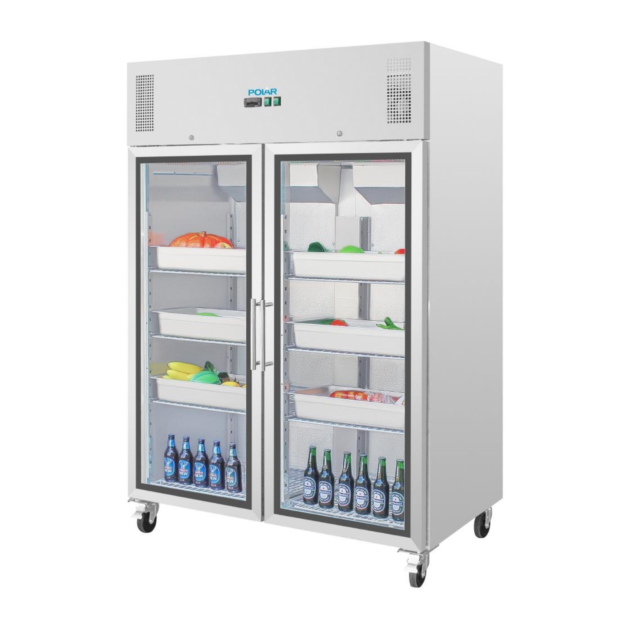 Picture of Polar G-Series Upright Double Door Gastro Display Fridge 1200Ltr