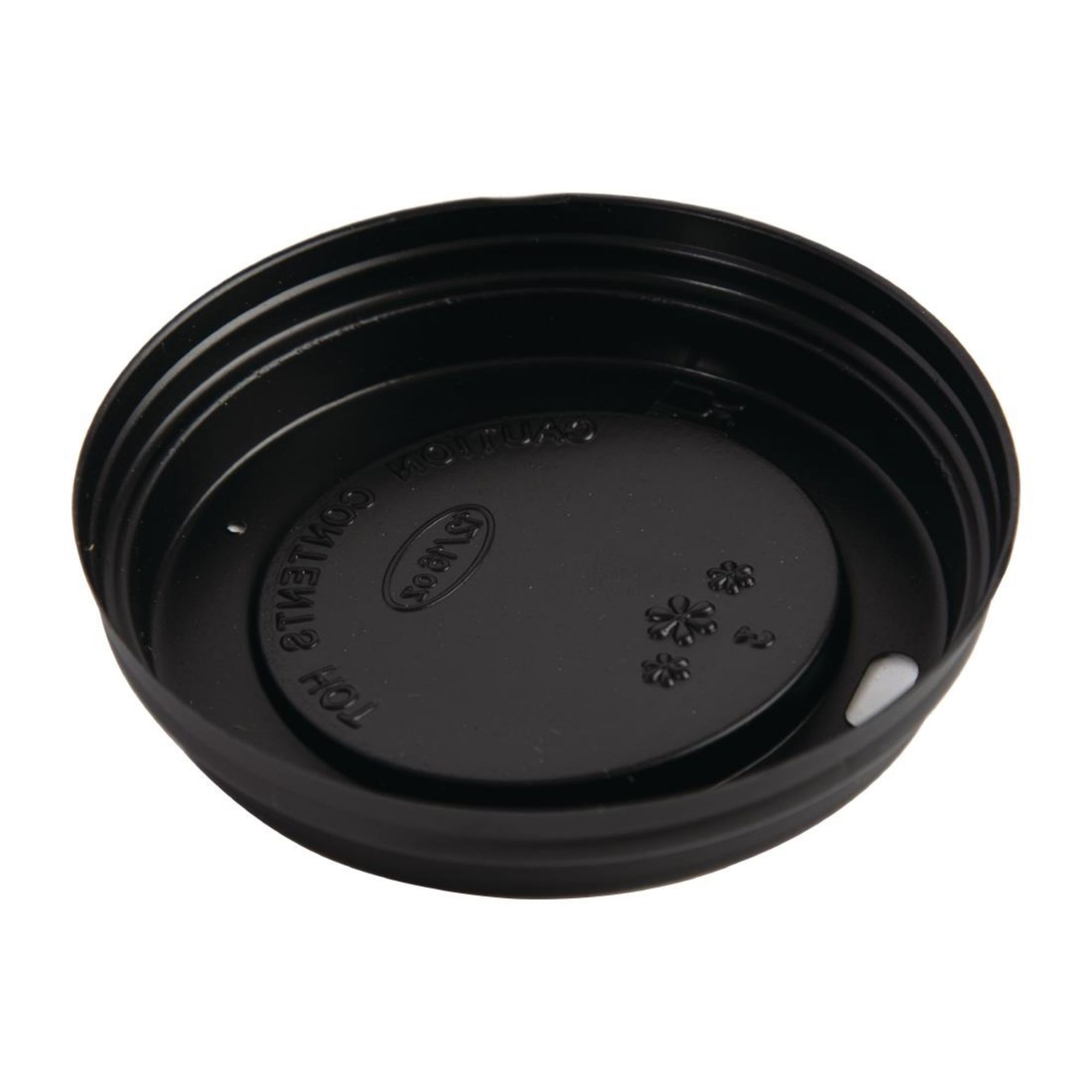 Picture of Fiesta Recyclable Coffee Cup Lids Black 340ml / 12oz and 455ml / 16oz (50 Pack)