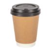 Picture of Fiesta Recyclable Coffee Cup Lids Black 340ml / 12oz and 455ml / 16oz (50 Pack) - CW717