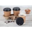 Picture of Fiesta Recyclable Coffee Cup Lids Black 225ml / 8oz (Pack of 50) - CW715